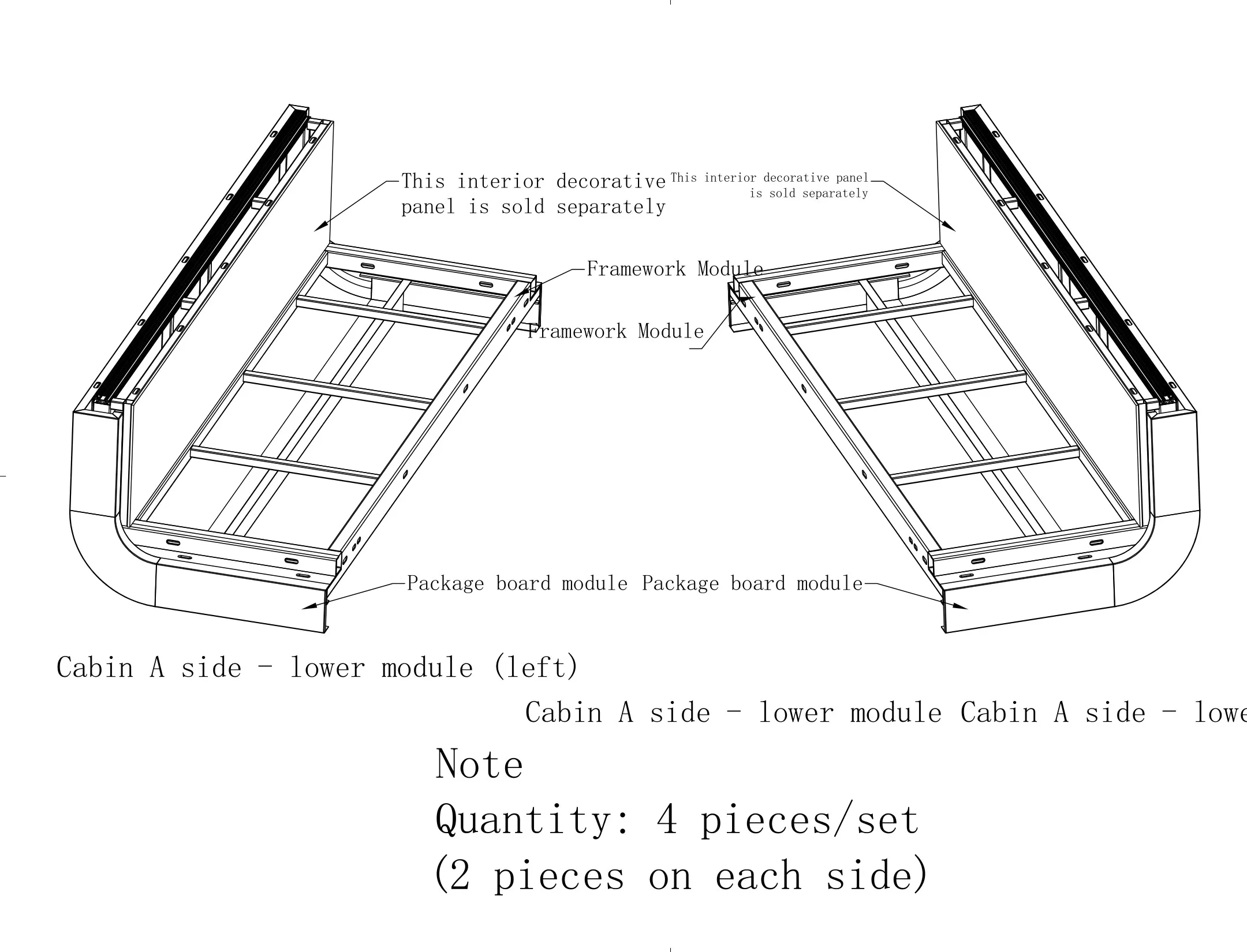 Exploded wall module