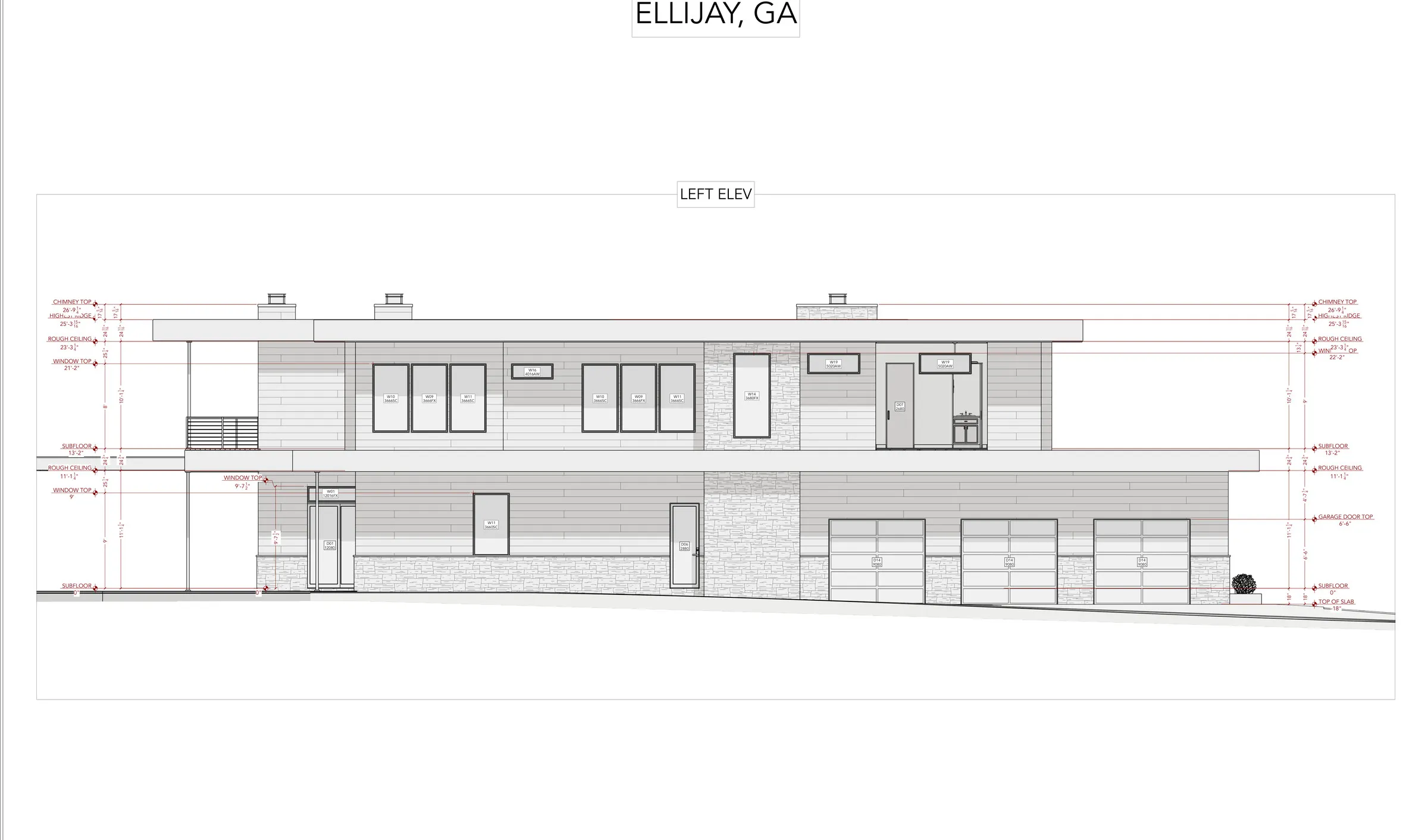 Left elevation