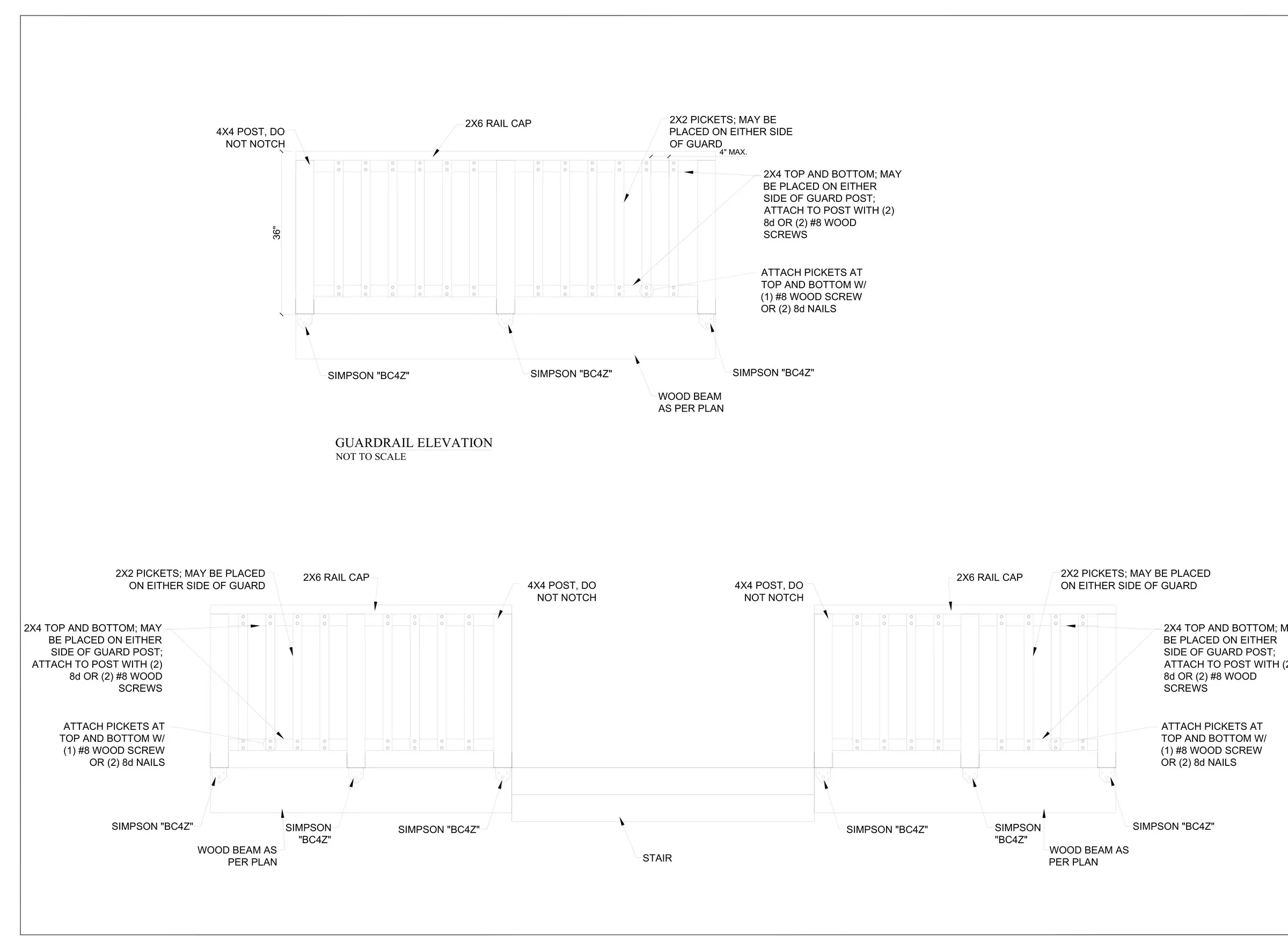 Guardrail elevation