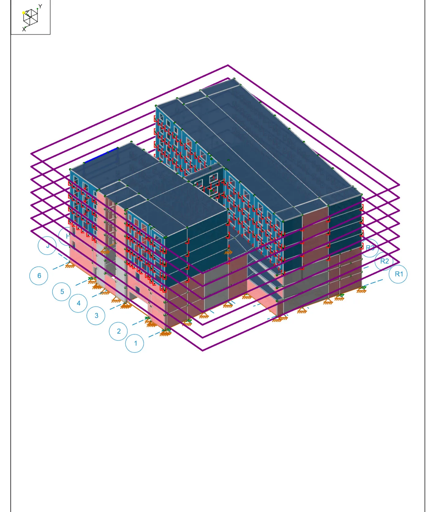 3D analysis model — view 2