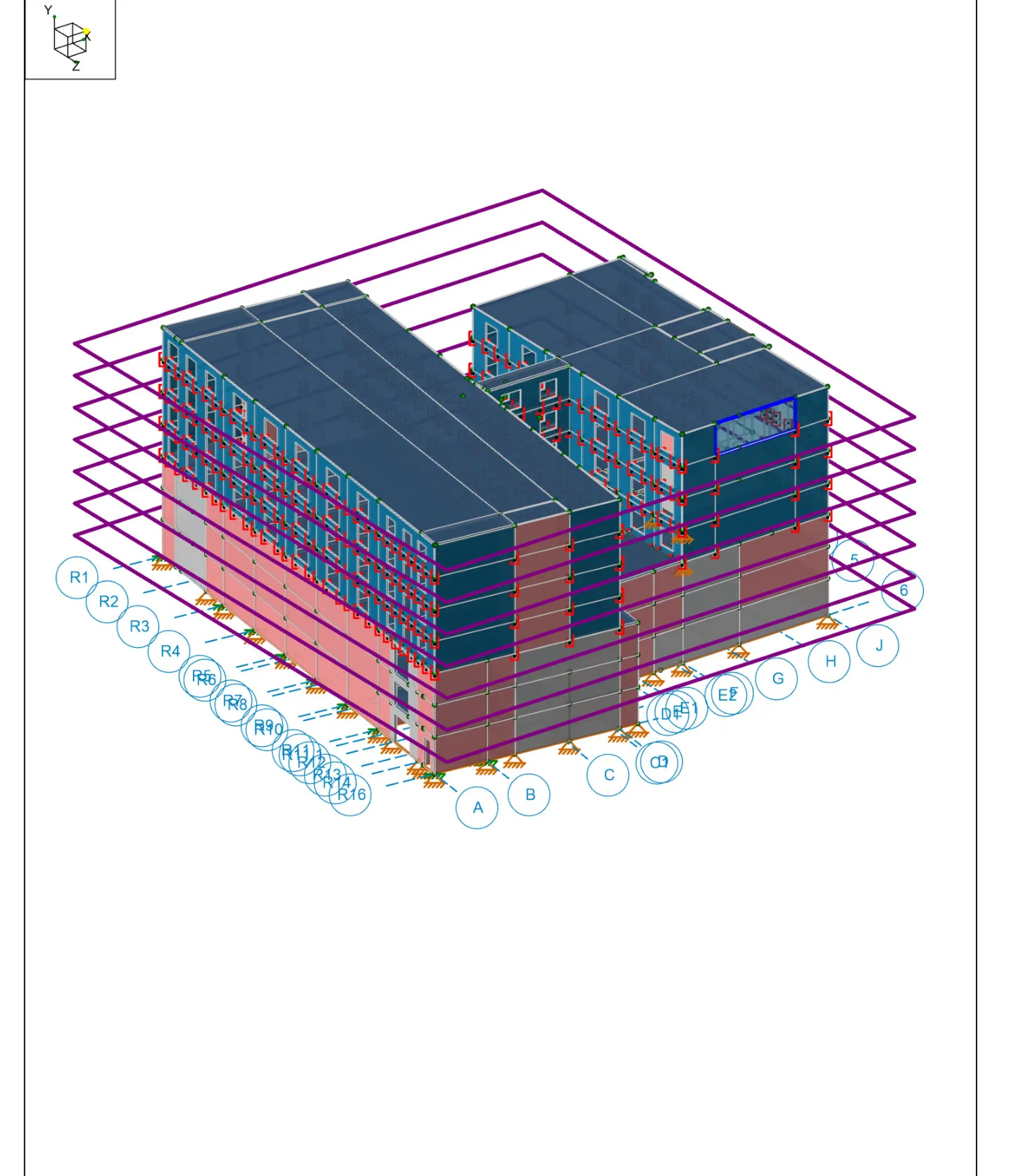 3D analysis model — view 4