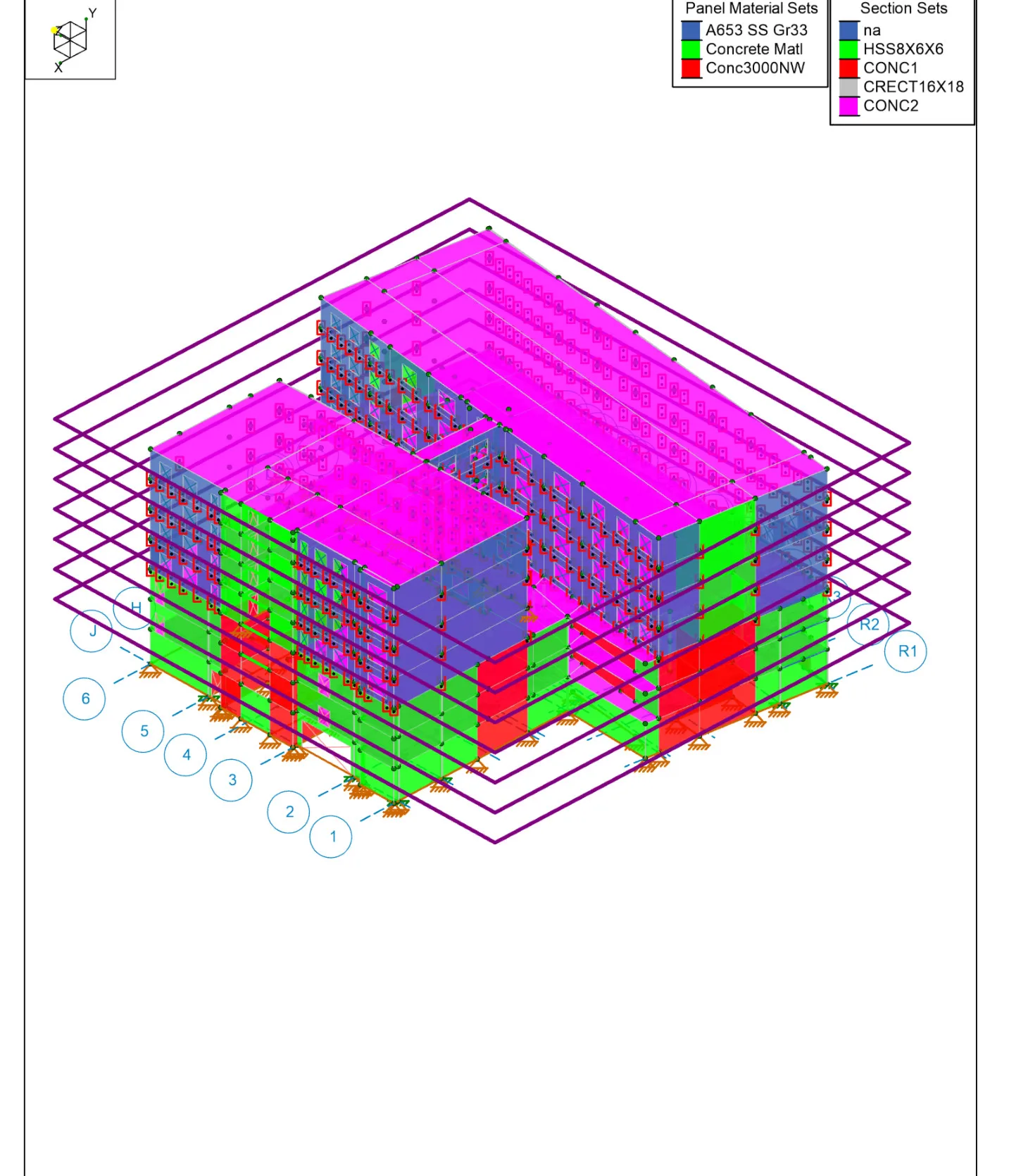 Materials and section sets — view 2