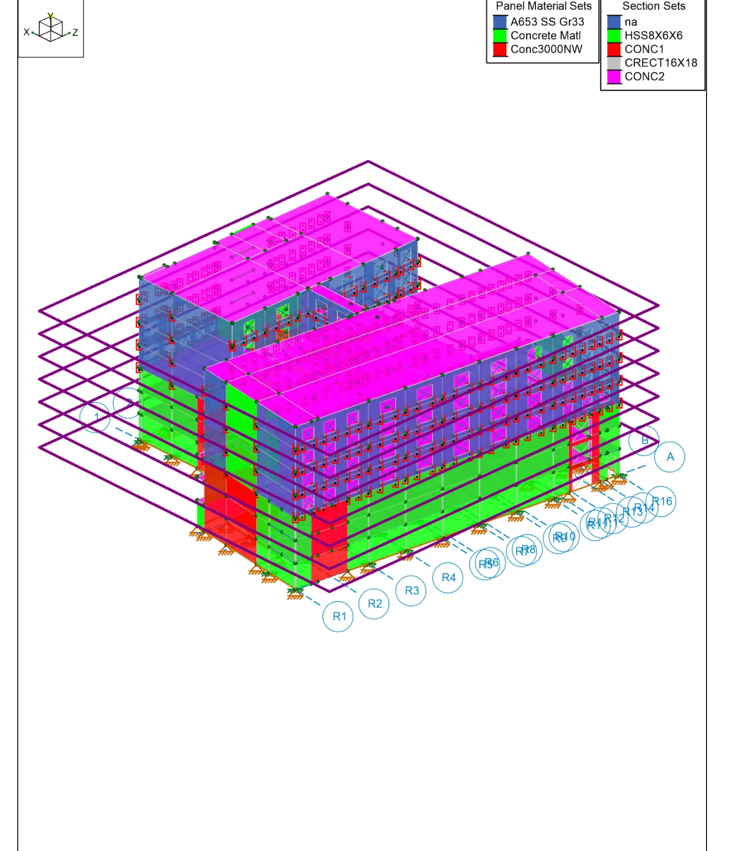 Materials and section sets — view 3