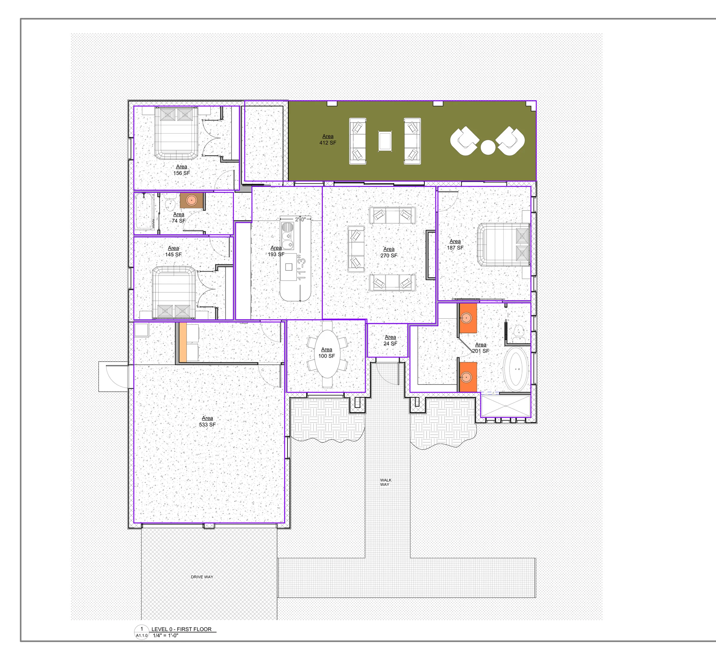 Single-Family Residence — Furnished floor plan