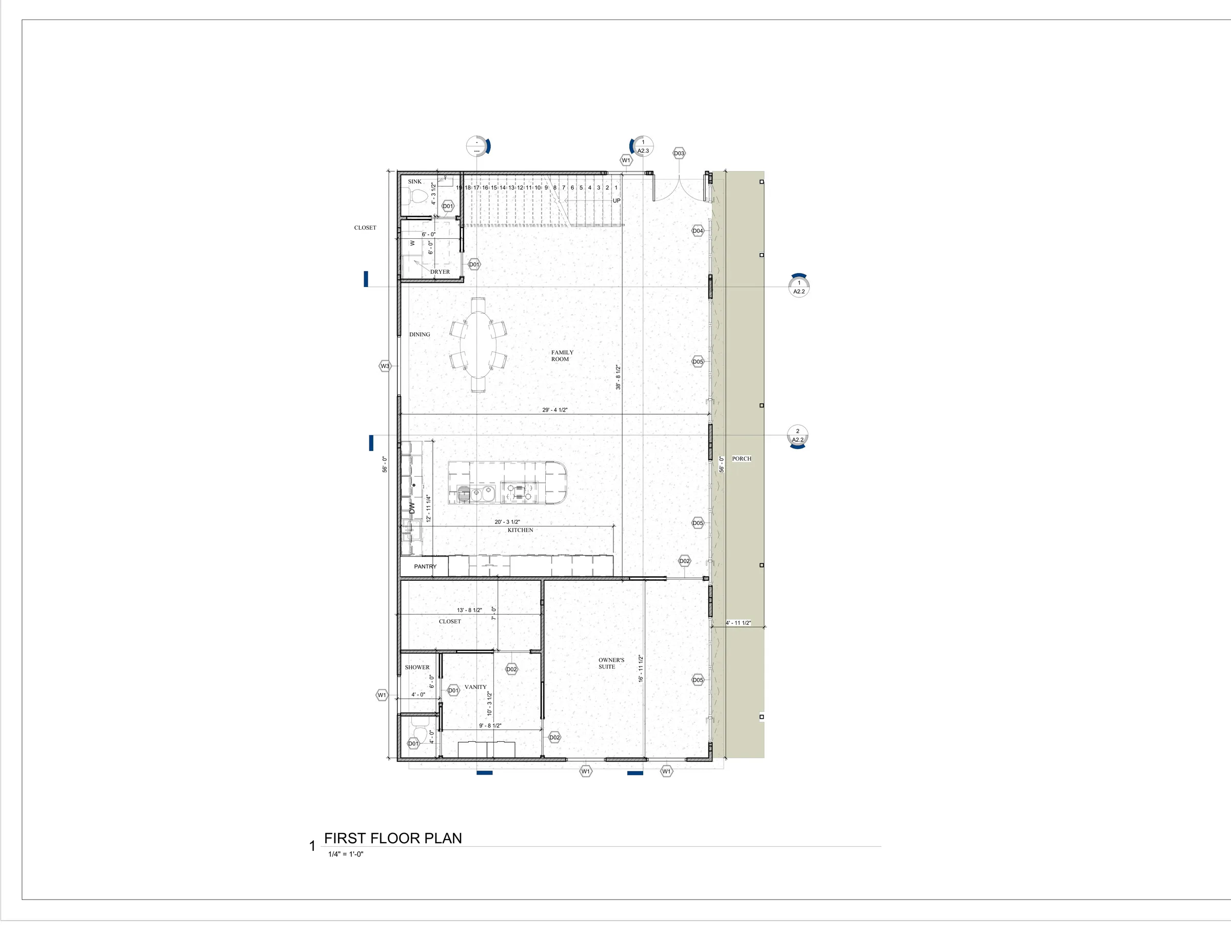 Modern Two-Storey Residence — First floor plan