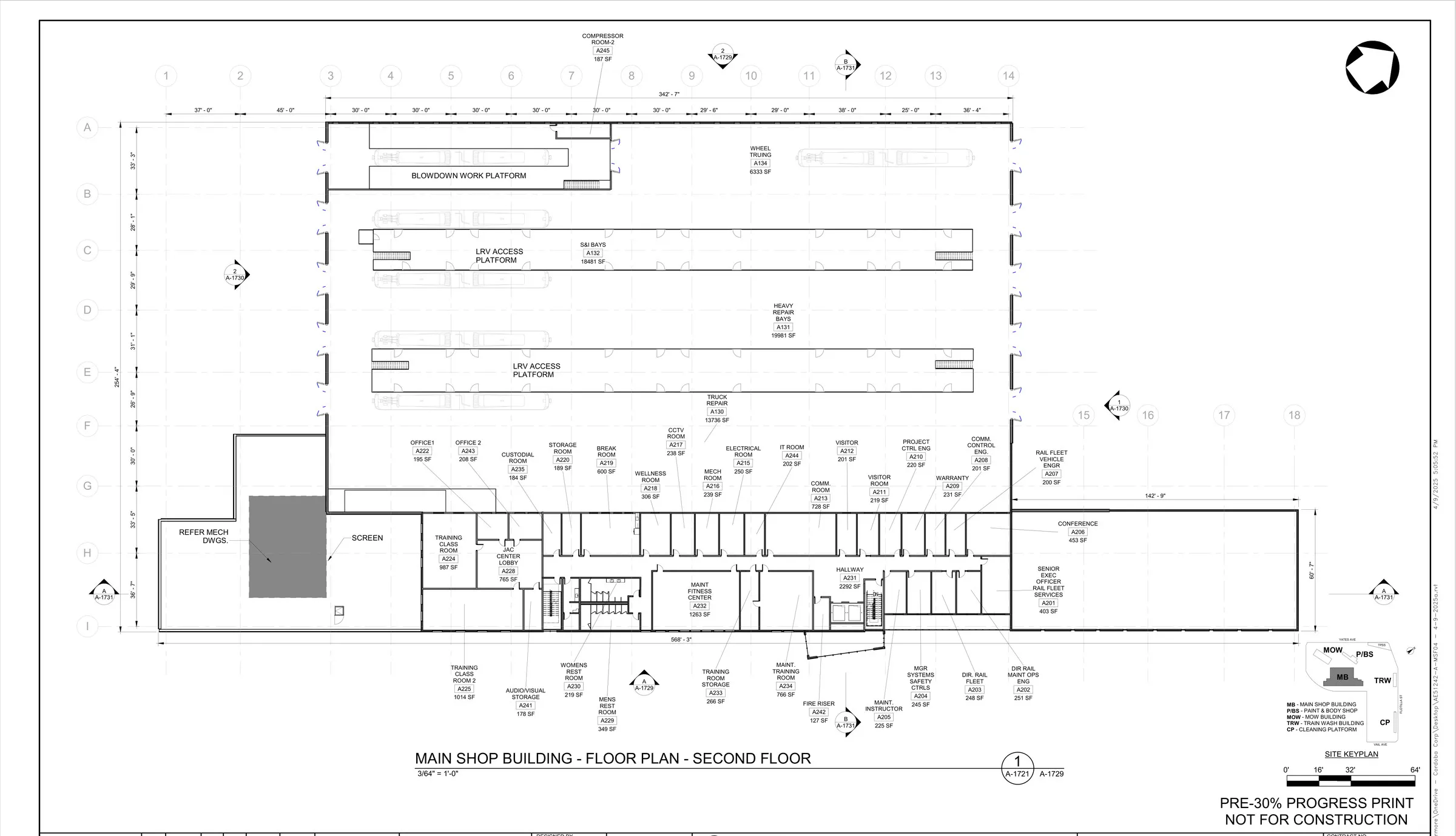 Main shop — second floor plan