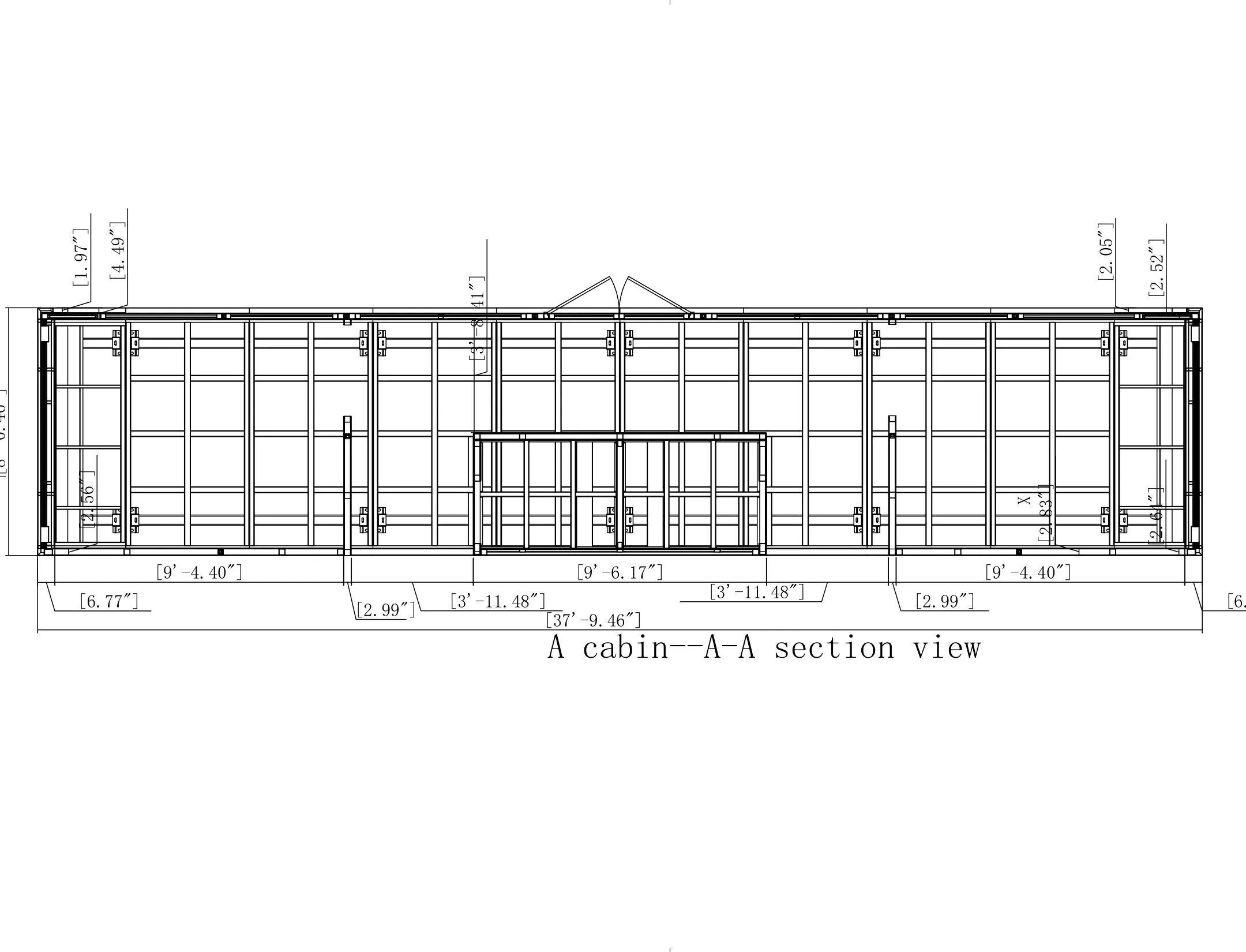 Cabin A — section