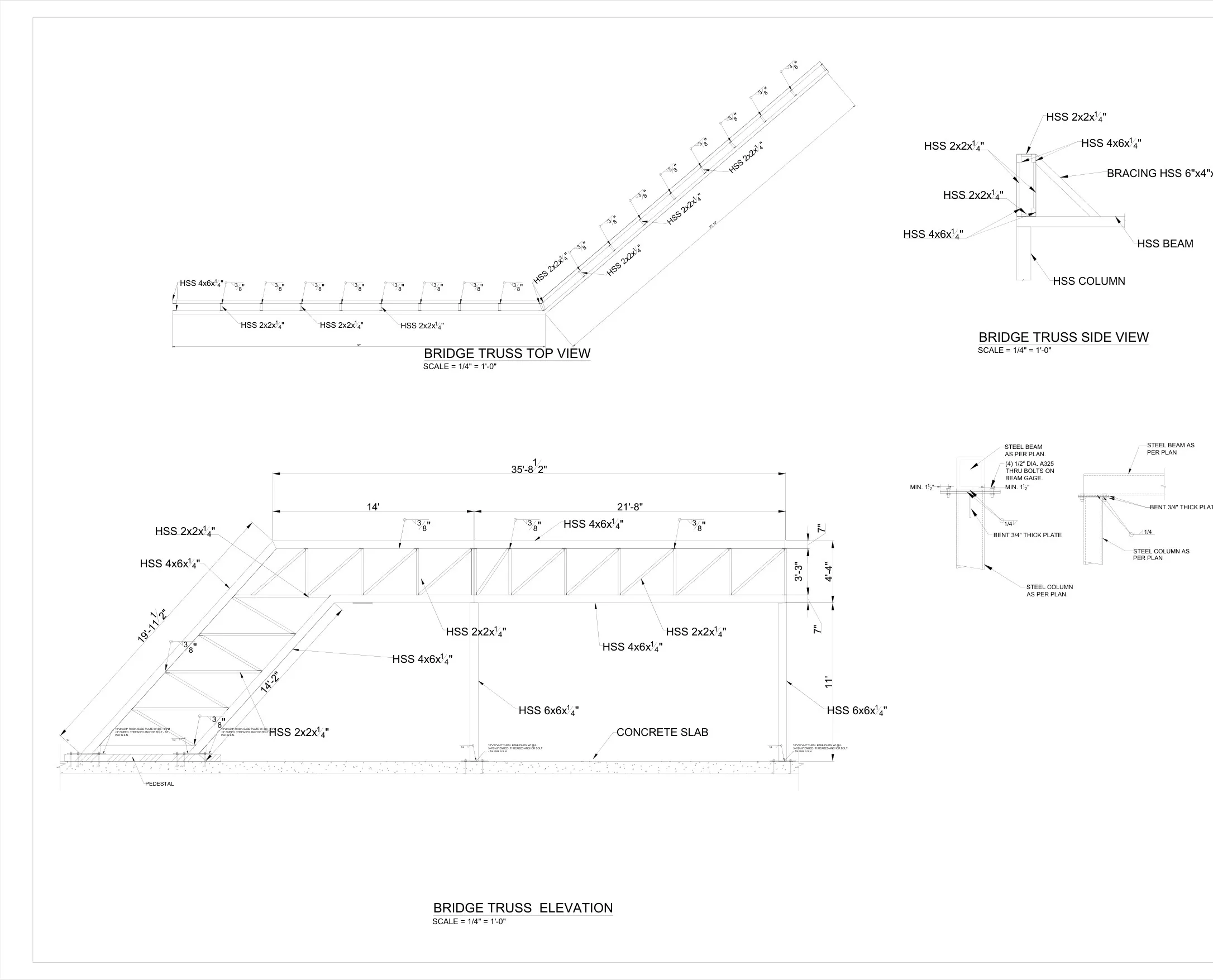 Bridge truss framing