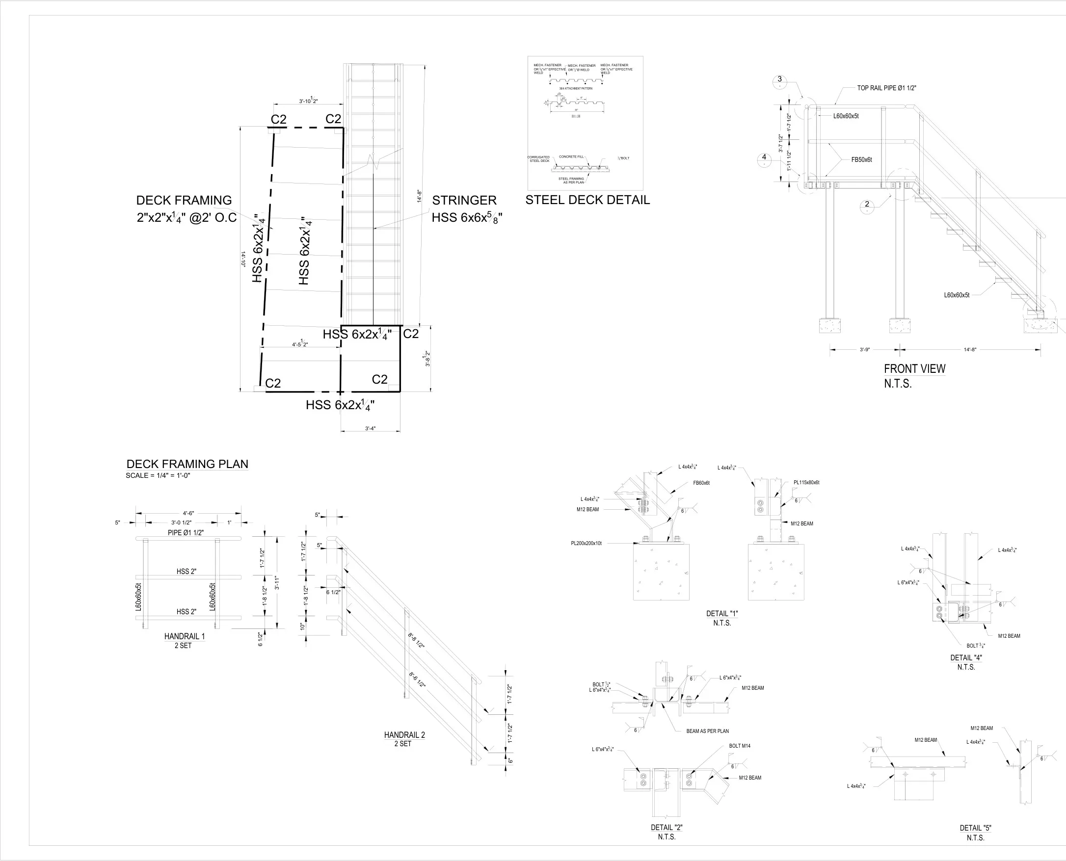 Deck and stair framing