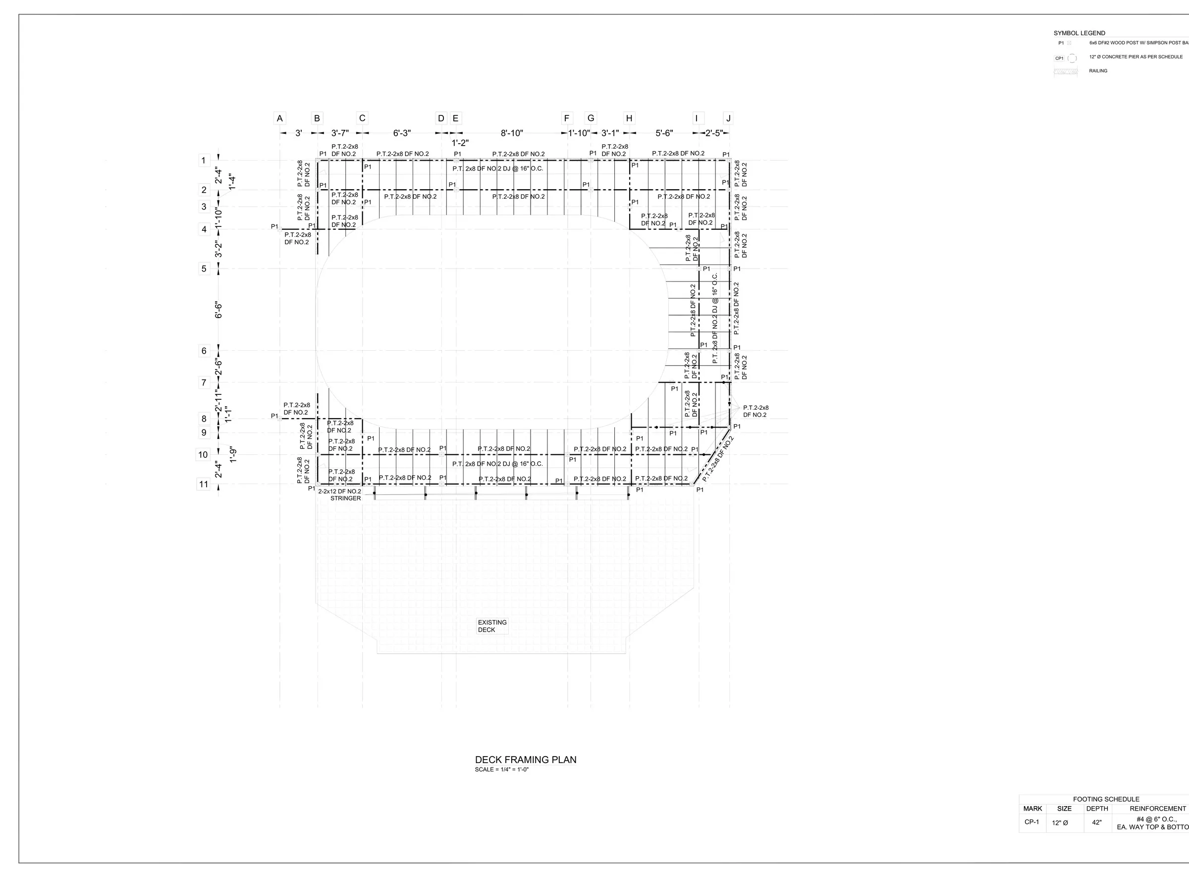 Deck framing plan